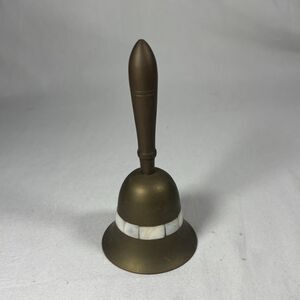 Brass Hand Bell  Mother of Pearl Inlay Made in India